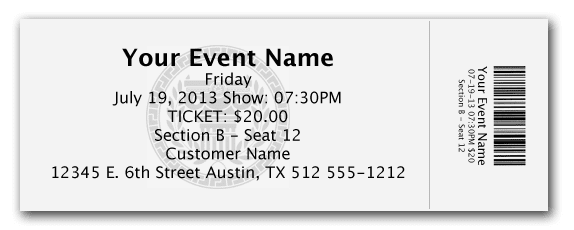 Office Ticket Template