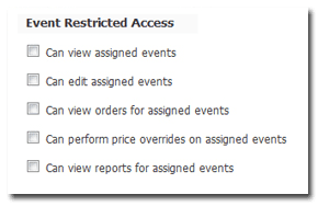 event restricted access