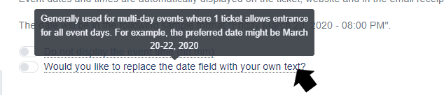 Hover over text