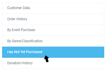 Has not yet purchased option for customer search. 