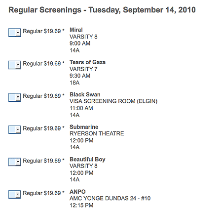 ticketing software purchase page