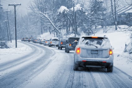 Snowy Winter Driving Conditions