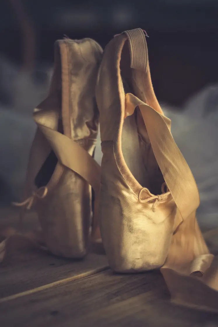 Worn ballet shoes