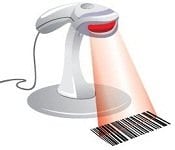 Hands free barcode ticket scanner on a gooseneck stand