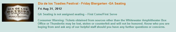 Be the official source of tickets
