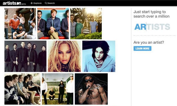 MTV's new service for musicians artists.MTV