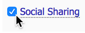 Social Sharing Checkbox