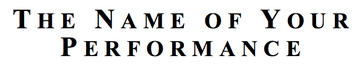 Name of Performance