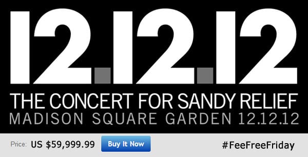 Sandy Relief Concert tickets