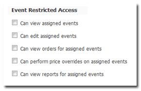 event restricted access