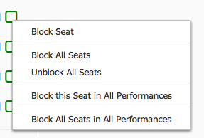 Blocking and unblocking seats with ease