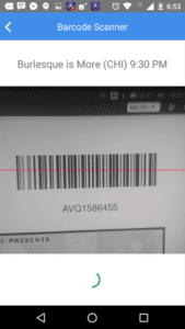 scanning with free barcode ticket scanner app for Android devices