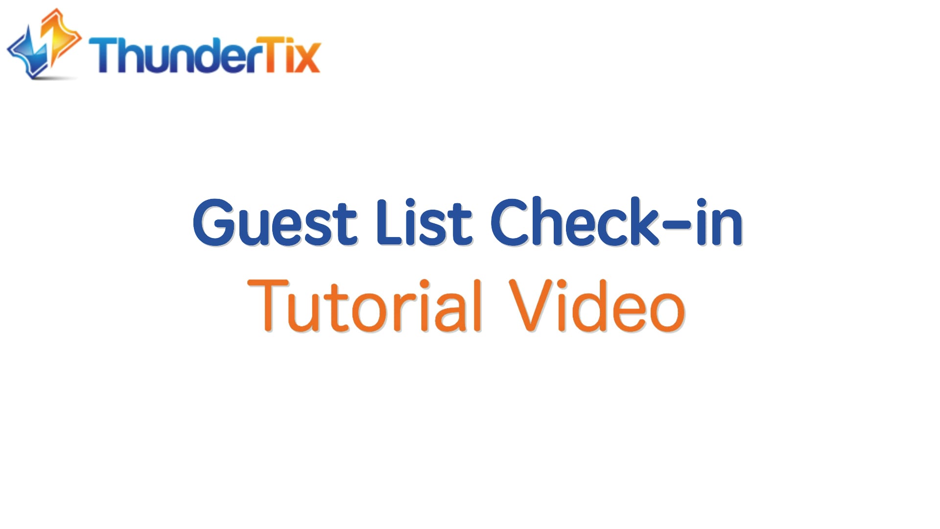 Guest List Check-in Tutorial Video