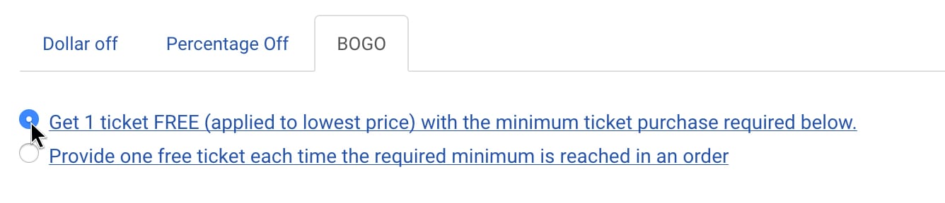 BOGO coupons
