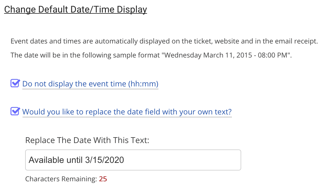 Change Default Date Display