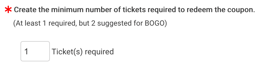 Required tickets