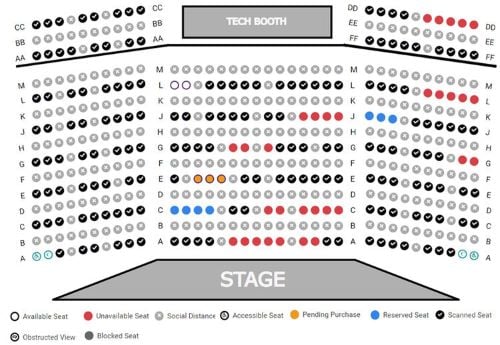seating chart with check ins