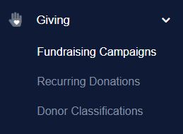 Fundraising Tab