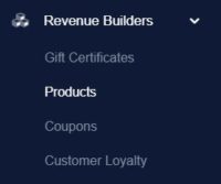 Revenue Builders tab Products