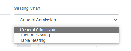 Select Reserved Seating Chart