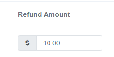 Enter a Refund Amount