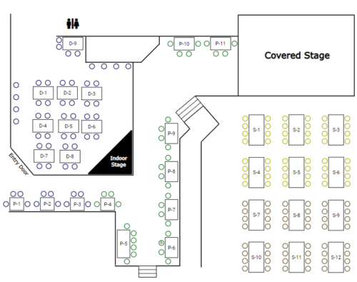 Seating charts for tables