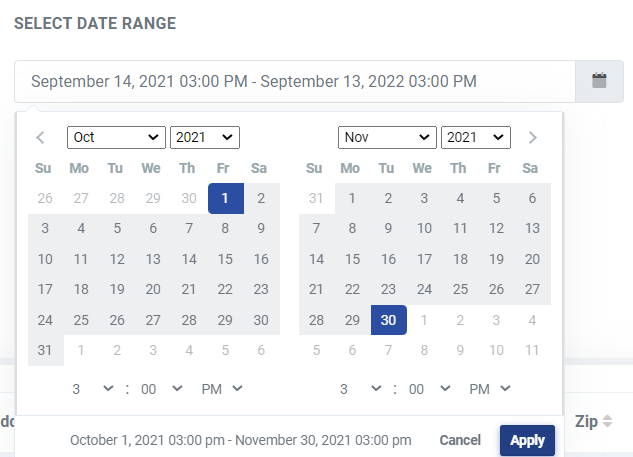 Date Range Search