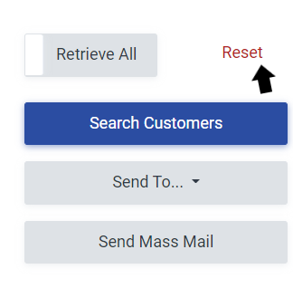Reset Customer Search