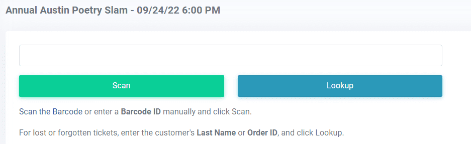 Screen users will see to look up an order by last name or order ID.